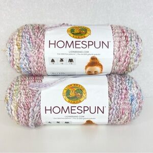 Lion Brand Homespun Yarn Tudor 2 Skeins NEW